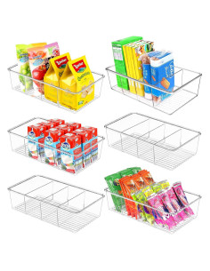 Organizador de Snacks ZIZOTI - 6 Bins Apilables 28.4x16cm