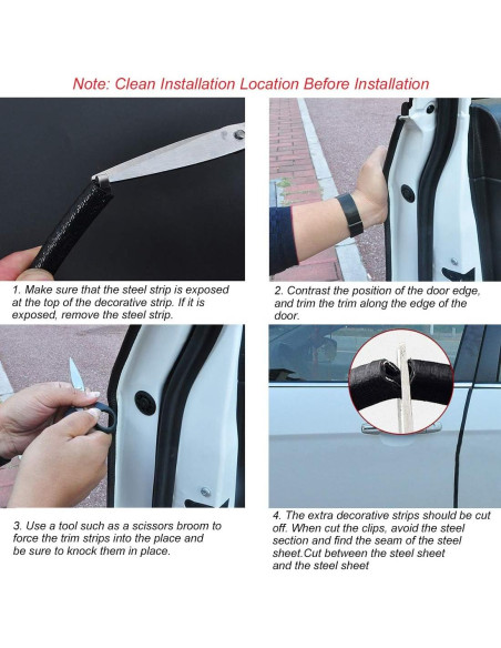 Protector de Borde de Puerta Universal CloudBuyer 10m Negro