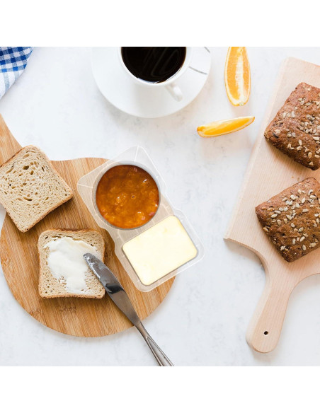 20 Contenedores de Snack Reutilizables VTM con Tapa Doble Compartimento