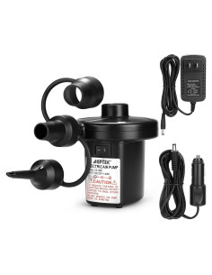 Bomba de Aire Eléctrica AGPTEK 110V/12V 3 Boquillas 0.5 PSI