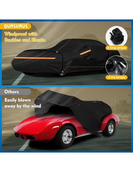 Cubierta de Coche QUNSUNUS para C3 Corvette 1968-1982 6 Capas