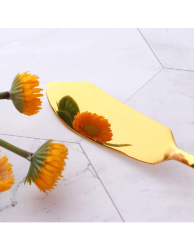 Set de 6 Cuchillos de Mantequilla Bisda Acero Inoxidable Dorado