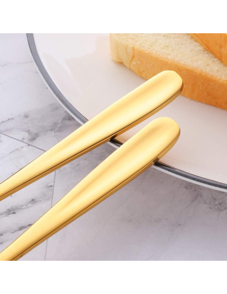 Set de 6 Cuchillos de Mantequilla Bisda Acero Inoxidable Dorado