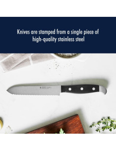Cuchillo Utilitario Serrado HENCKELS 12.7 cm Acero Inoxidable 2