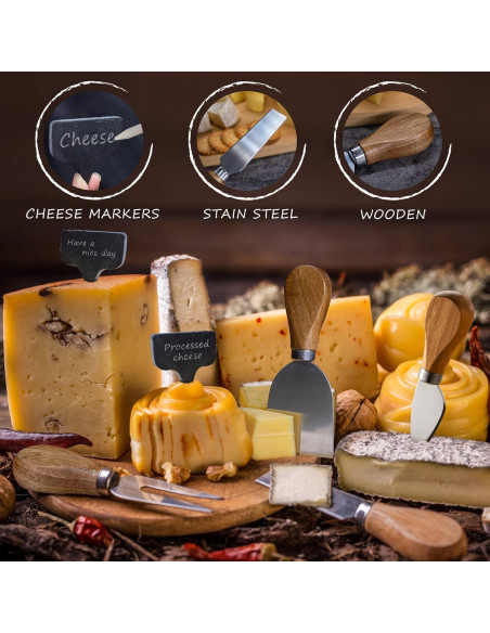 Juego de cuchillos para queso HEORIM 12 piezas acero inoxidable