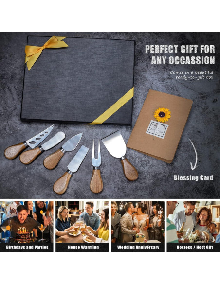 Juego de cuchillos para queso HEORIM 12 piezas acero inoxidable