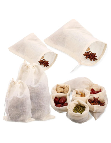 Bolsas de Muselina Reutilizables Boao 24 Pcs para Sopa y Té