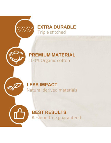 Bolsas para Leche de Nueces Fancymay 30.48cm 6 Pcs Algodón