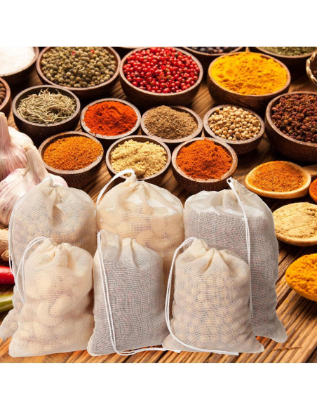 Bolsas de Muselina Reutilizables Boao 24 Pcs para Sopa y Té