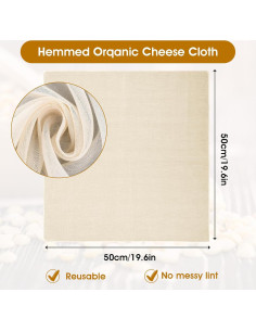 Set de 40 Paños de Queso Reutilizables Lemecima 50.8x50.8 cm 2