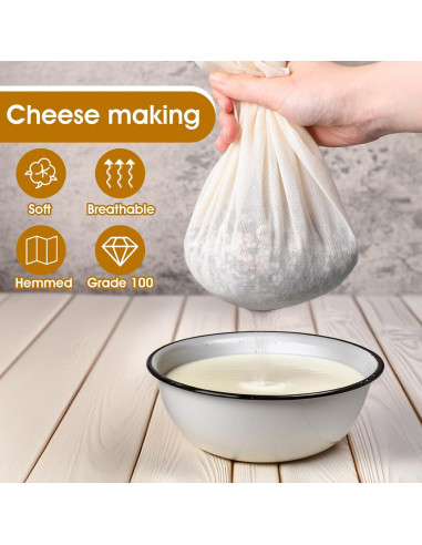 Set de 40 Paños de Queso Reutilizables Lemecima 50.8x50.8 cm