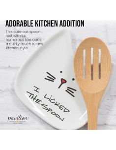 Reposa Cucharas de Cerámica Pavilion Blobby Cat 12.7 cm 2