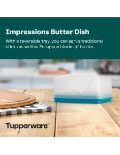 Mantequera Tupperware Impressions Verde Azulado 0.45kg 2