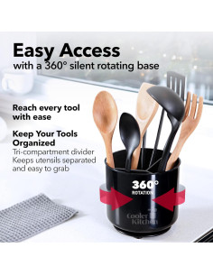 Soporte para Utensilios de Cocina Cooler Kitchen Negro 17.78 cm 2