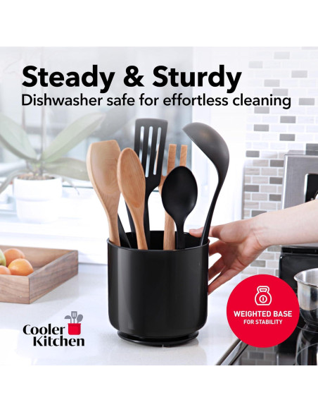 Soporte para Utensilios de Cocina Cooler Kitchen Negro 17.78 cm