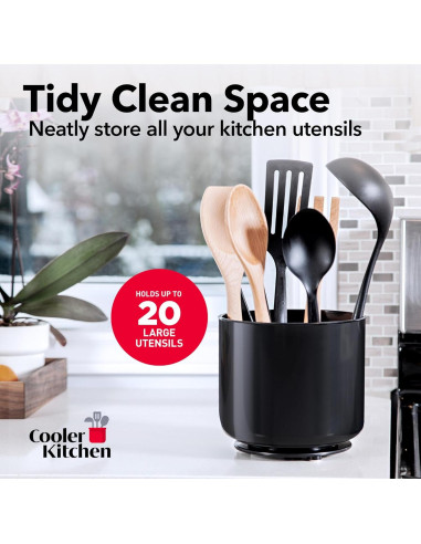 Soporte para Utensilios de Cocina Cooler Kitchen Negro 17.78 cm