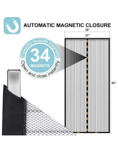 Malla Mosquitera Magnética YGS-Tech 96x208 cm Doble 2