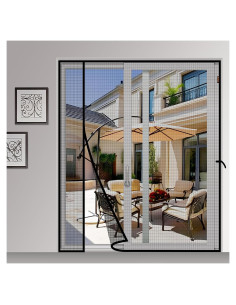 Puerta Pantalla Magnética MAGZO 62x80 cm Gris Resistente