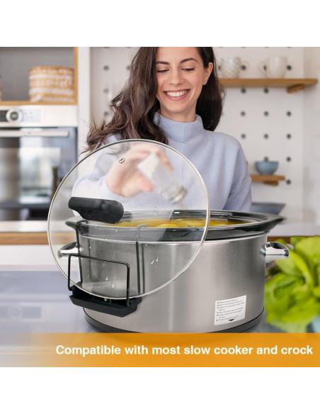 Soporte para Tapa de Olla Lenta SOPHICO Acero Inoxidable Negro