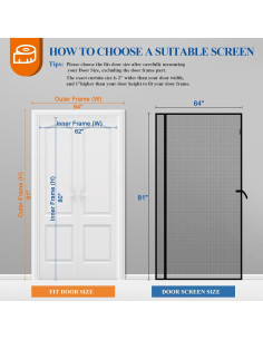 Puerta Pantalla Magnética MAGZO 62x80 cm Gris Resistente 2