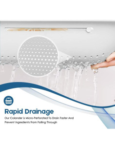 Colador Plegable WYOK Expandible 36.1 a 49.5 cm Blanco 2