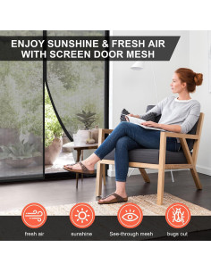 Puerta de Pantalla Magnética TONOS 91x203 cm Cierre Automático 2