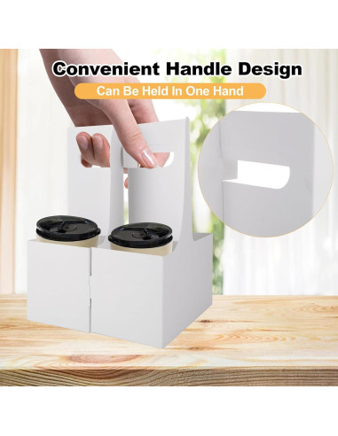 Paquete de 50 Portavasos con Asa LDHHYH 17.5x8x22.5cm