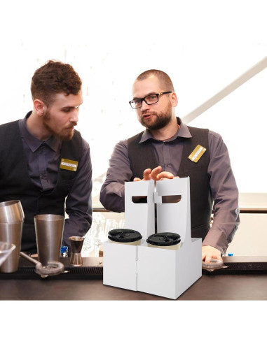 Paquete de 50 Portavasos con Asa LDHHYH 17.5x8x22.5cm