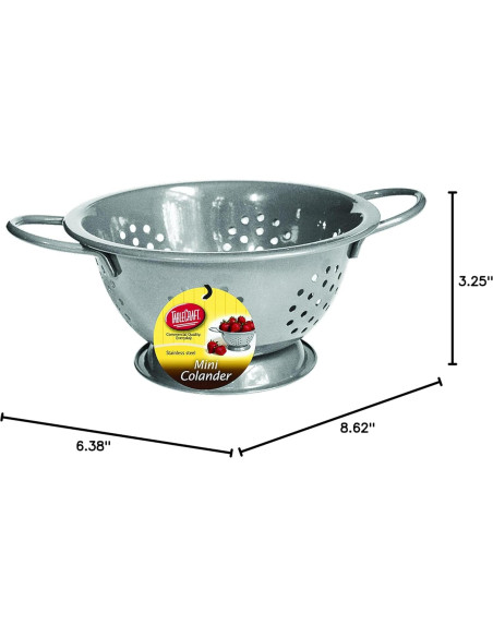 Colador Mini Tablecraft 0.75 cuartos Acero Inoxidable
