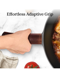 Cubierta de Mango de Hierro Fundido COOKLIFE - Cuero Grueso 15.24cm 2