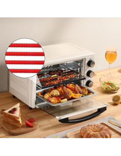 4 Protectores de Estante de Horno WJASI Silicona 34.3 cm Rojo 2