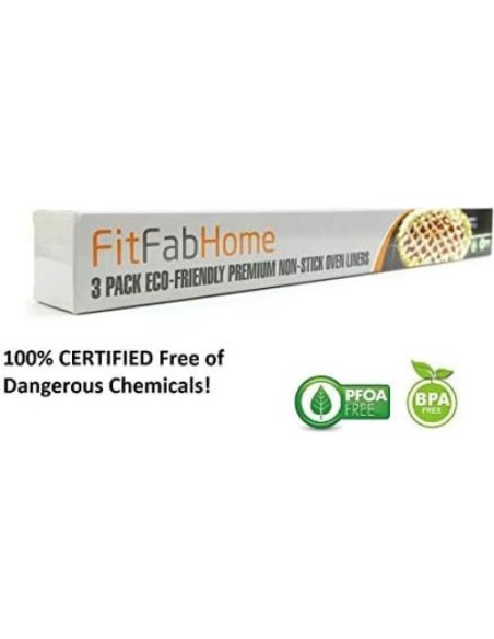 Paquete de 3 alfombrillas para horno FitFabHome 40x58 cm