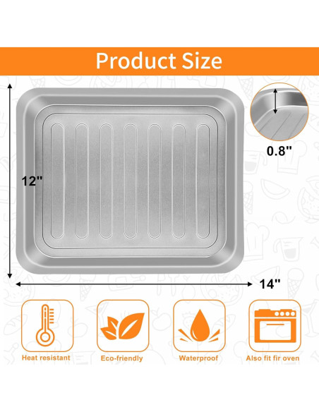 Bandeja de Acero Inoxidable para Freidora de Aire Emeril Lagasse 35.56x30.48 cm
