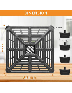 Bandeja de Acero Inoxidable para Horno de Aire Cuisinart 6QT 2