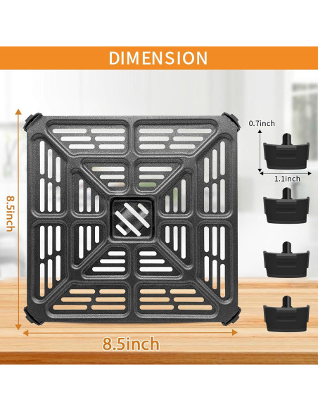 Bandeja de Acero Inoxidable para Horno de Aire Cuisinart 6QT