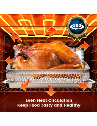 Canasta de Acero para Freidora de Aire Cuisinart TOA-28 27.18x24.89cm