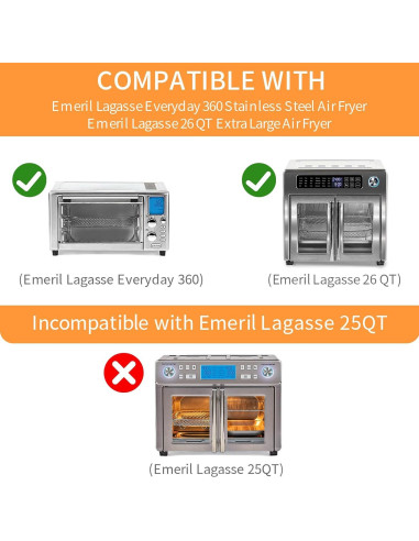 Canasta de Acero para Freidora de Aire Emeril Lagasse 31.75x25.91 cm