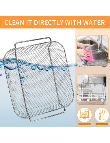 Canasta de Acero para Freidora de Aire Emeril Lagasse 31.75x25.91 cm