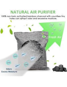 Bolsas de Carbón Activado NIYIKOW 4x200g para Purificación de Aire 2