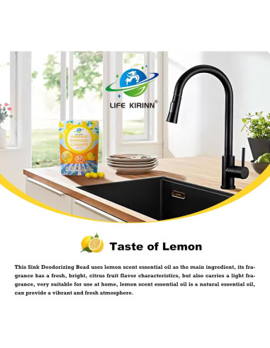 Ambientador para triturador de basura LIFE KIRINN 50 gotas limón