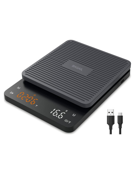 Balanza de Café BAGAIL BASICS 3 kg Alta Precisión con Temporizador