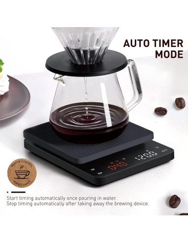 Balanza de Café BAGAIL BASICS 3 kg Alta Precisión con Temporizador