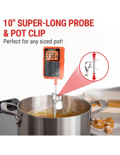 Termómetro Digital para Caramelo ThermoPro TP510 a Prueba de Agua 2
