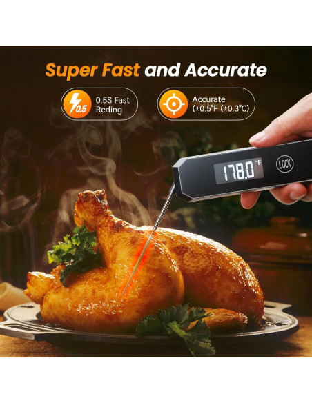 Termómetro Digital de Carne XBelmber - Lectura Instantánea 0.5s