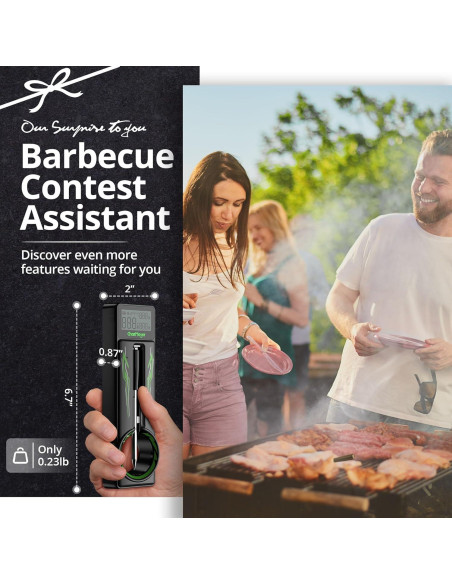 Termómetro de Carne Inalámbrico CharMeter con Sonda Ultra Fina Termómetro de Carne Inalámbrico CharMeter con Sonda Ultra Fina