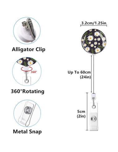 Soporte Retráctil Identificación Anffilona 3 Paquete Flores