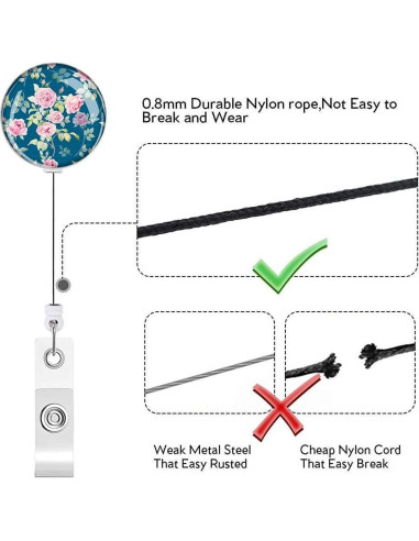 Soporte Retráctil Identificación Anffilona 3 Paquete Flores