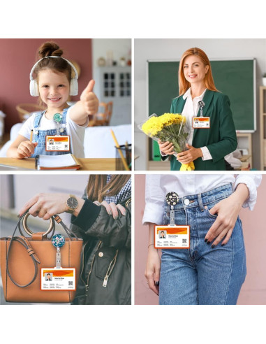 Soporte Retráctil Identificación Anffilona 3 Paquete Flores