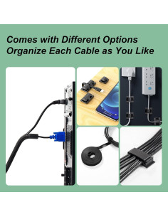 OneLeaf Kit de Gestión de Cables 183 Piezas Organizador 2