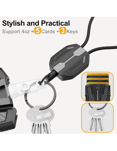 Cuerda Retráctil Oaridey para Identificación, Soporta 113.4 g